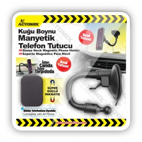Automix kugu boynu manyetik telefon tutucu