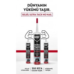 Selsil Ultra Tack Güçlü Korniş ve Montaj Yapıştırıcı 290 Ml Beyaz