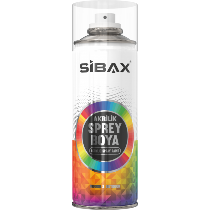 SibaxRainbow Akrilik Sprey Boya 400 Ml Mat Beyaz TAB402 (RAL 9010)