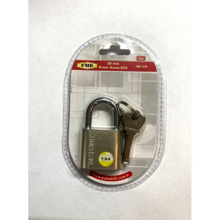 YMK-1430 30 mm KROM ASMA KİLİT YMK-1430 30 mm KROM ASMA KİLİT