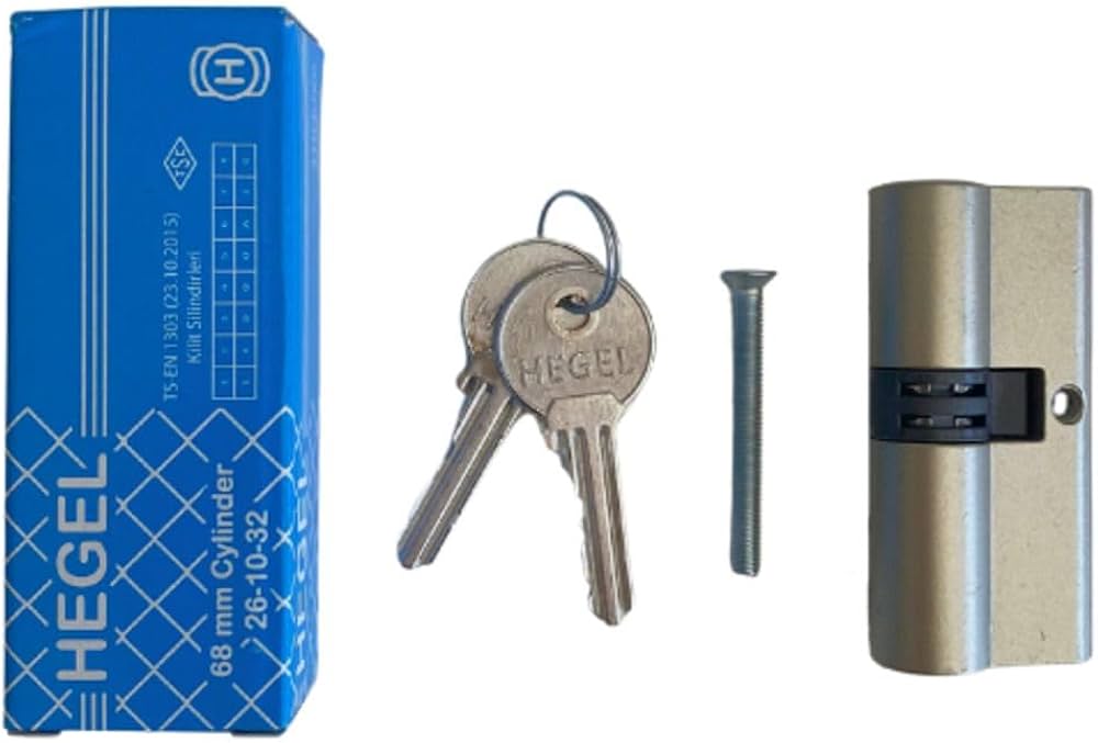 Hegel 83mm Çelik Kapı Barel Kilit Silindir Göbek 2 Anahtarlı Pimapen PVC Uyumlu